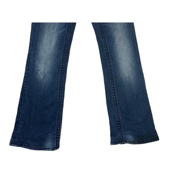 Rock Revival Bootcut Jeans Womens 29 Blue Gwen Boot Embroidered Cowgirl Western - Picture 8 of 16